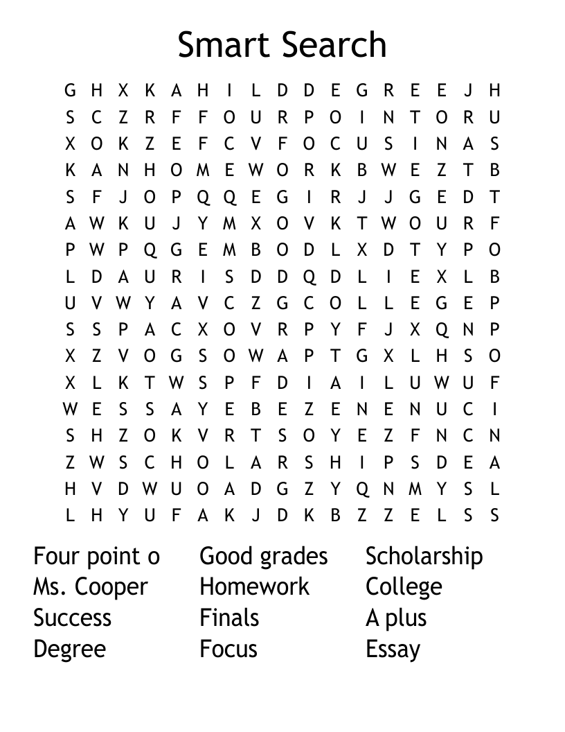 Smart Search  Word Search