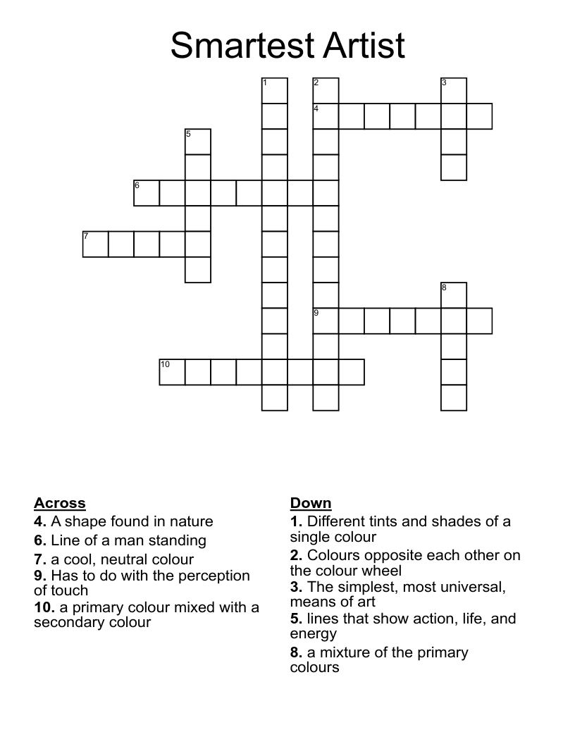 Smartest Artist Crossword