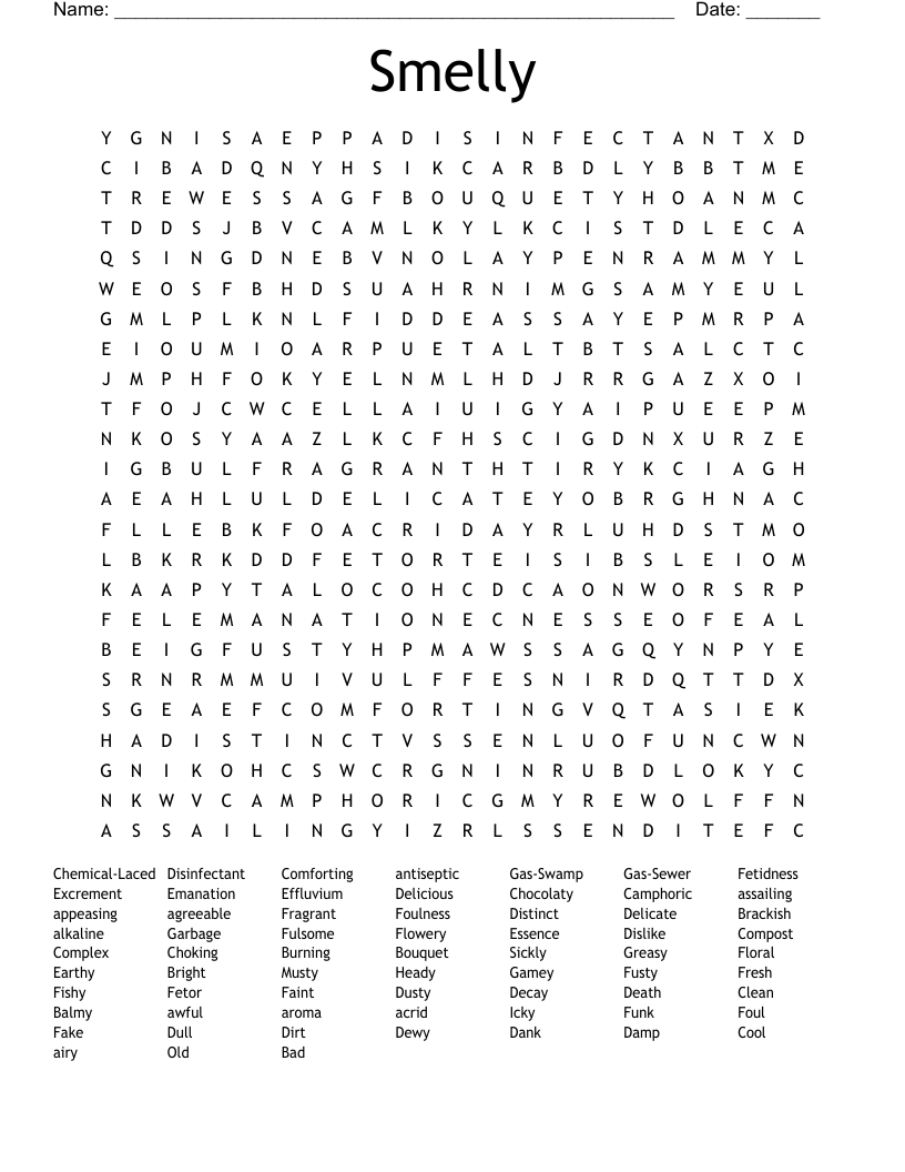 Smelly  Word Search