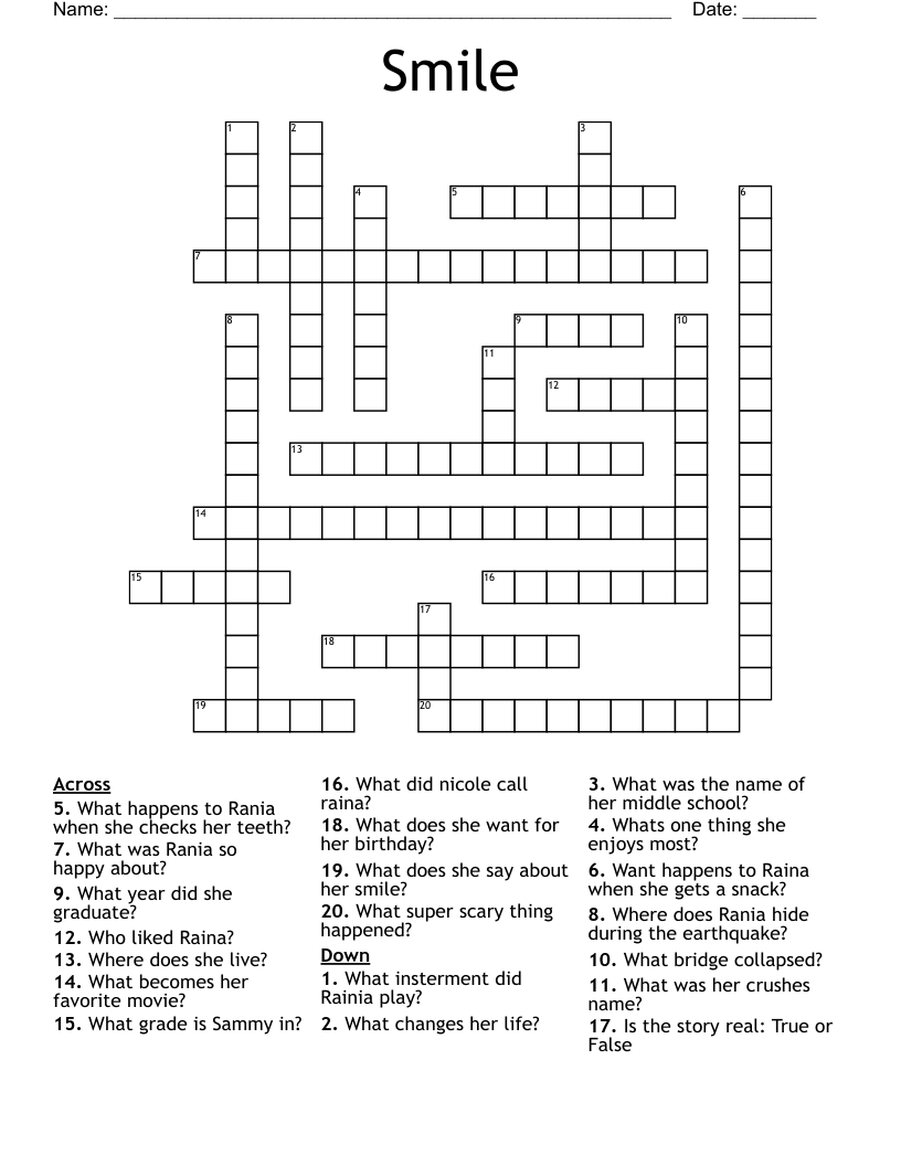 Smile Crossword