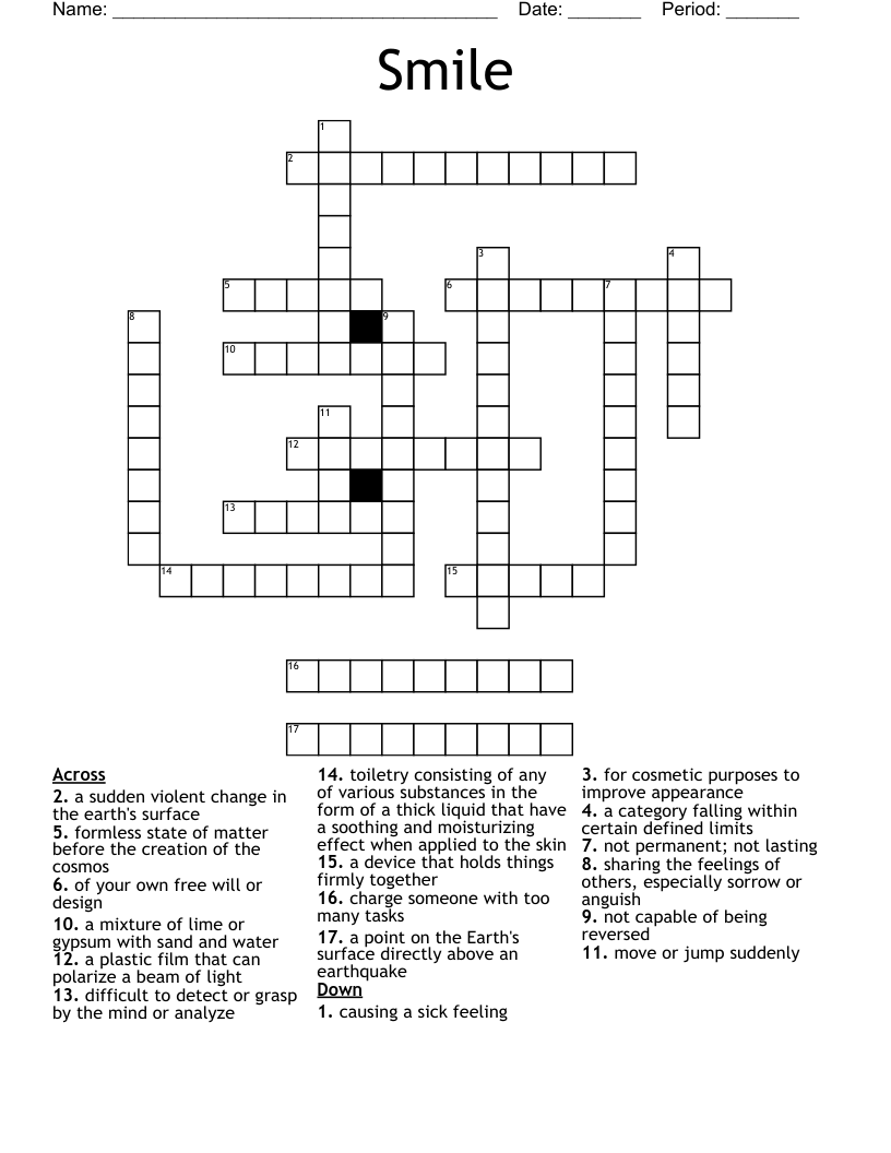 Smile Crossword
