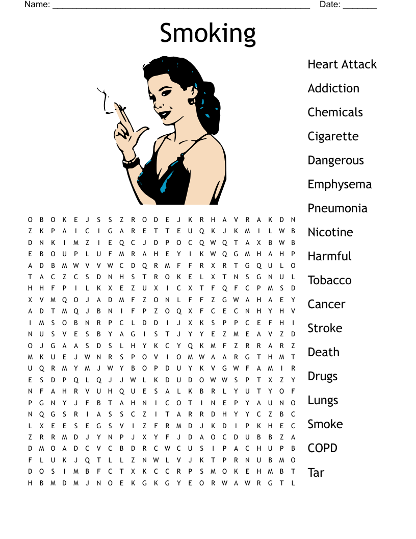 Smoking Word Search