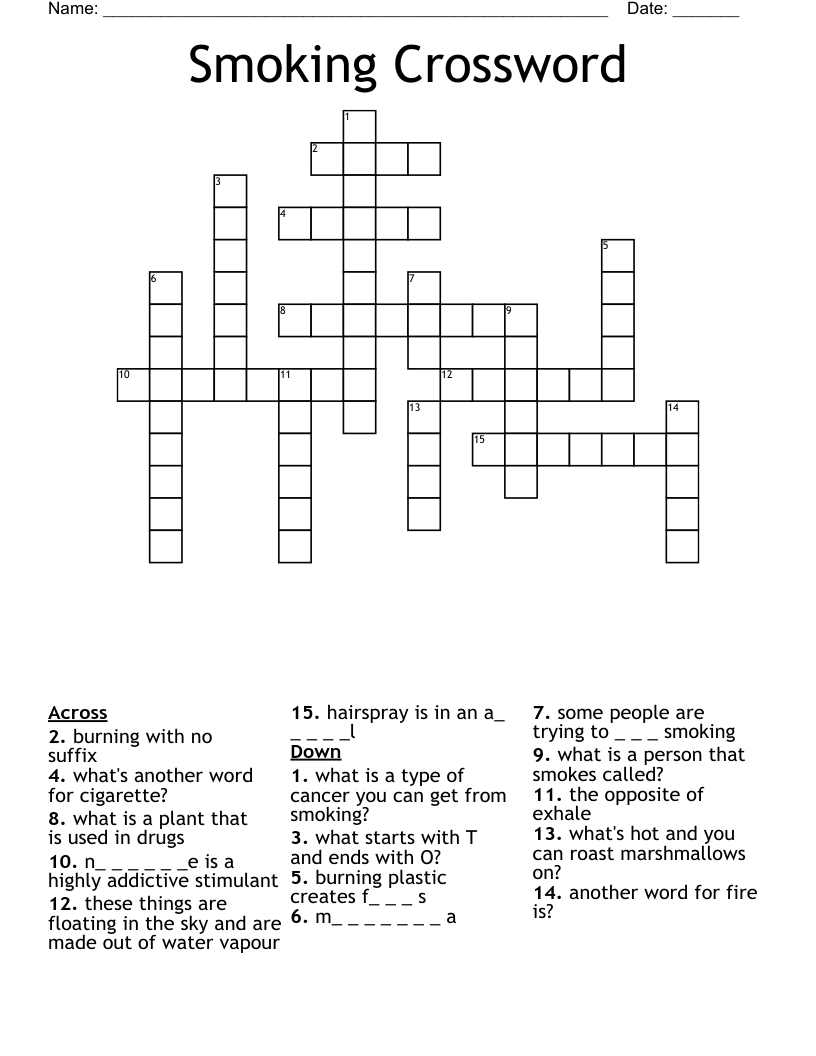 Smoking Crossword