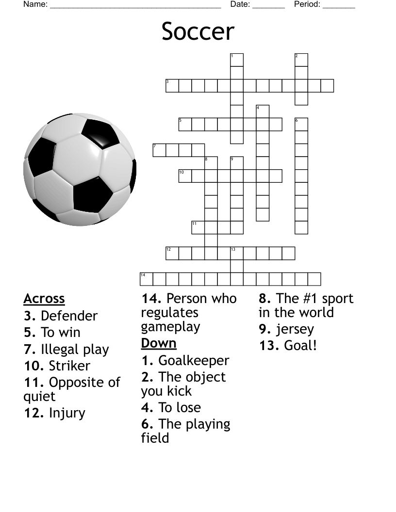 Soccer Crossword