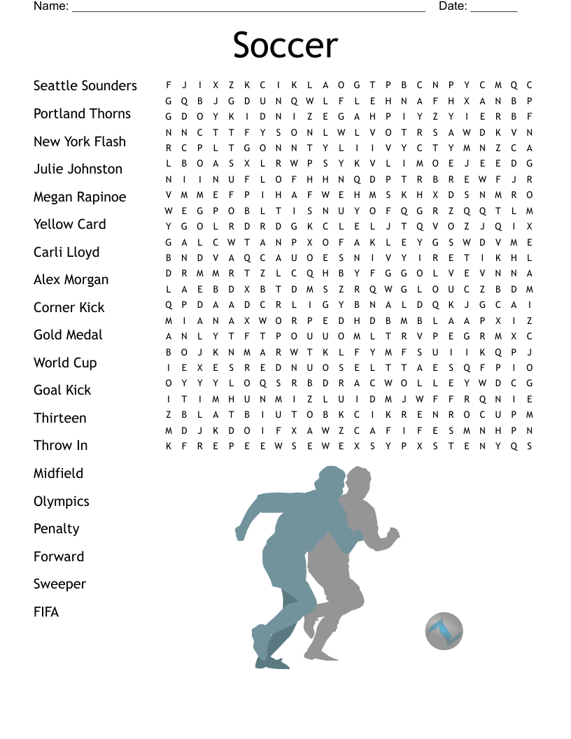 Soccer Word Search