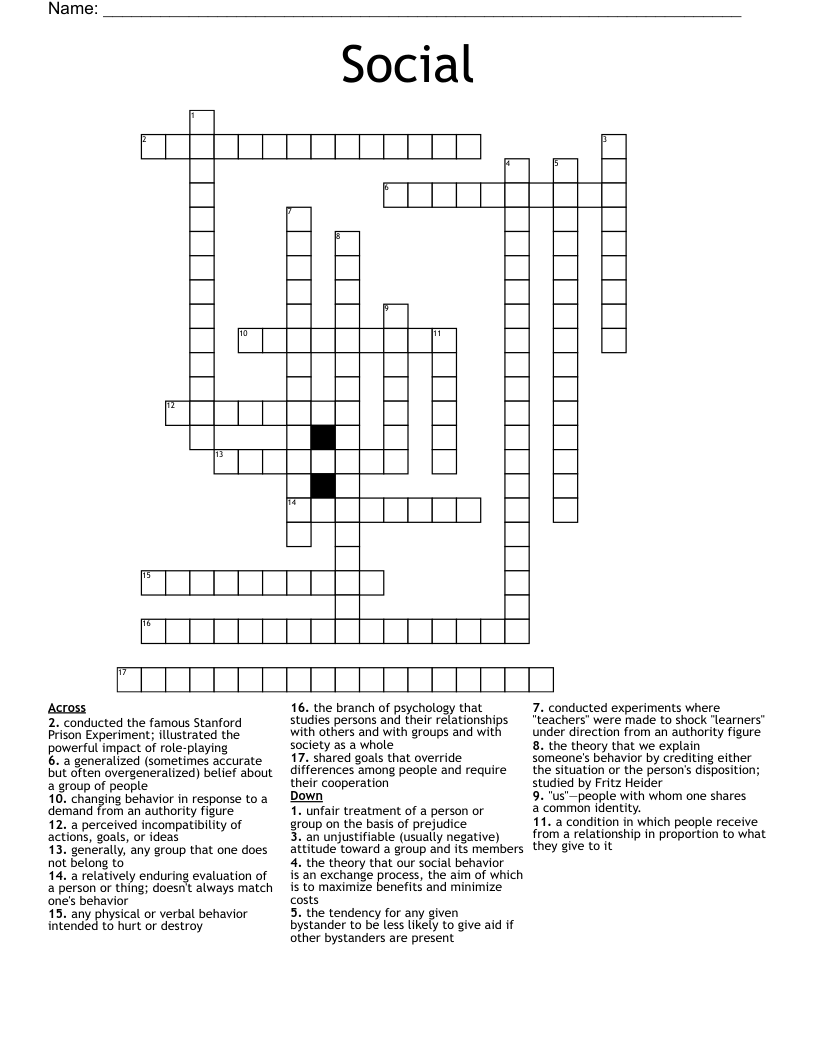 Social Crossword