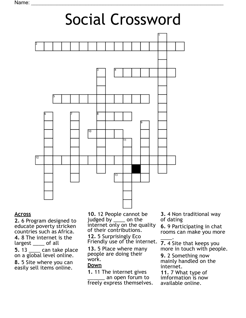 Social Crossword