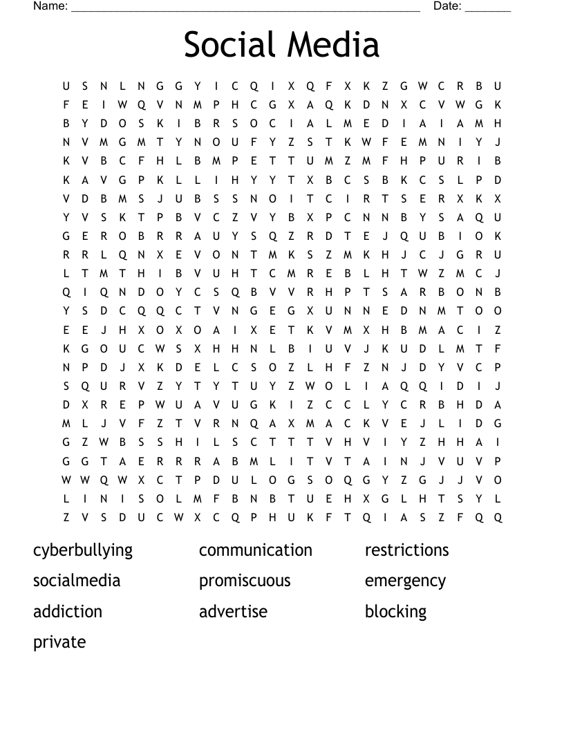 Social Media Word Search
