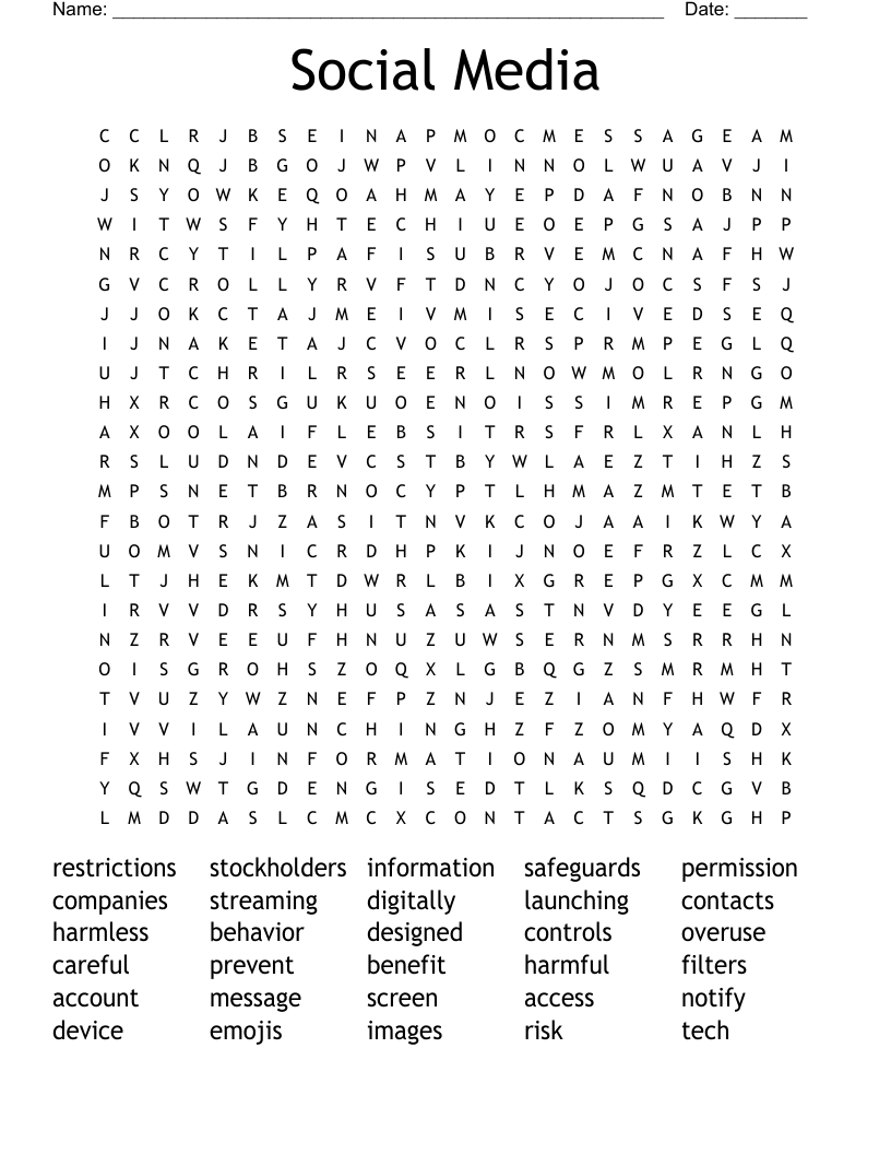 Social Media Word Search