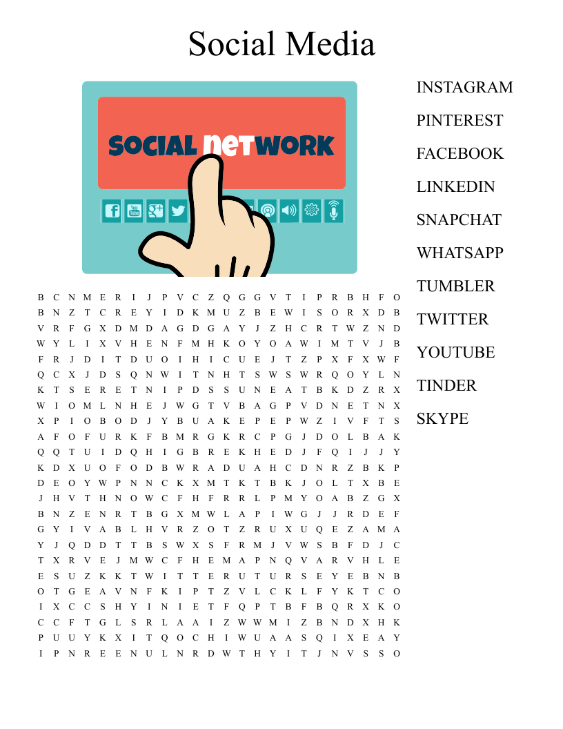 Social Media  Word Search