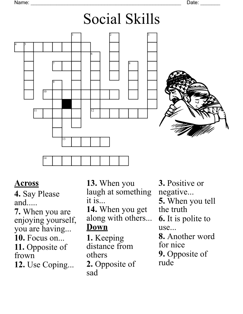 Social Skills Crossword