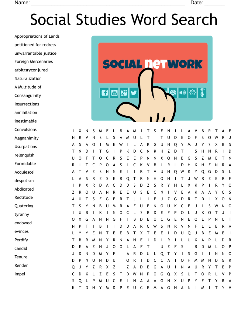 Social Studies Word Search