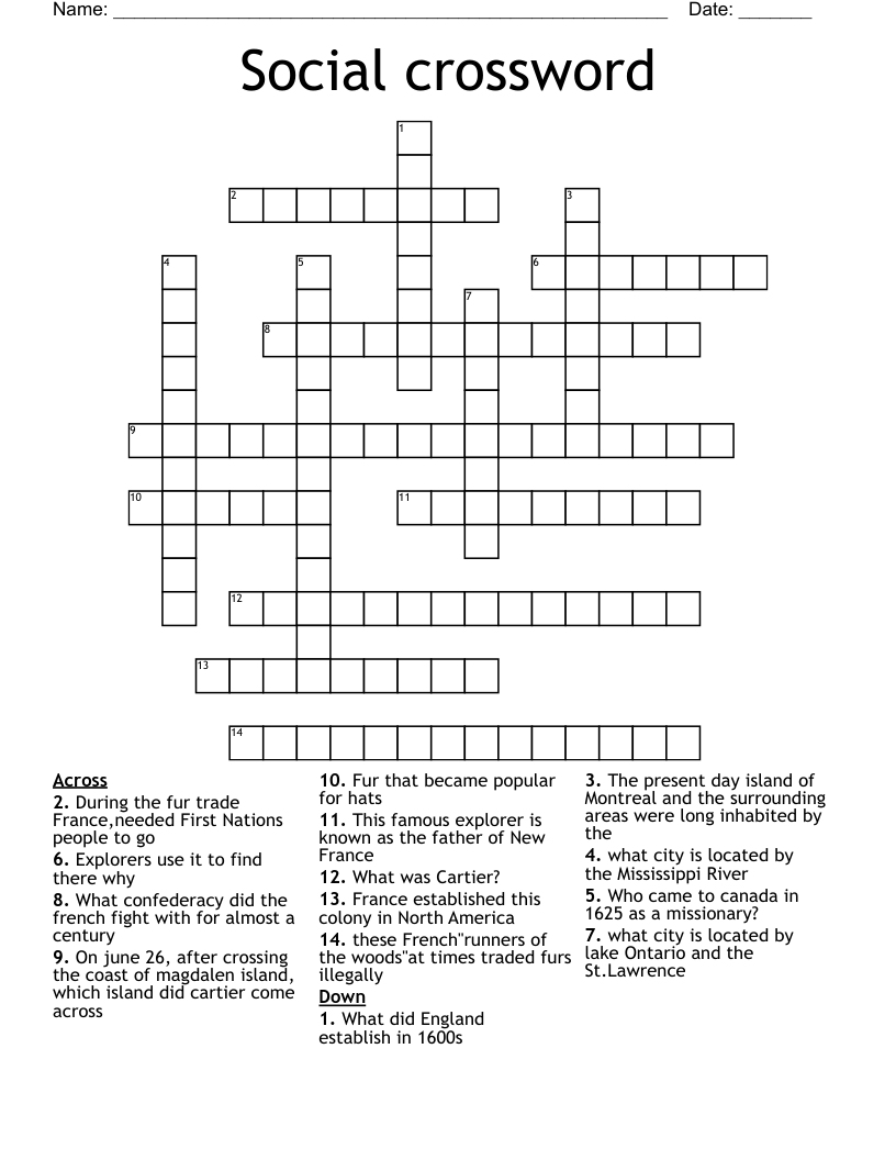 Social crossword