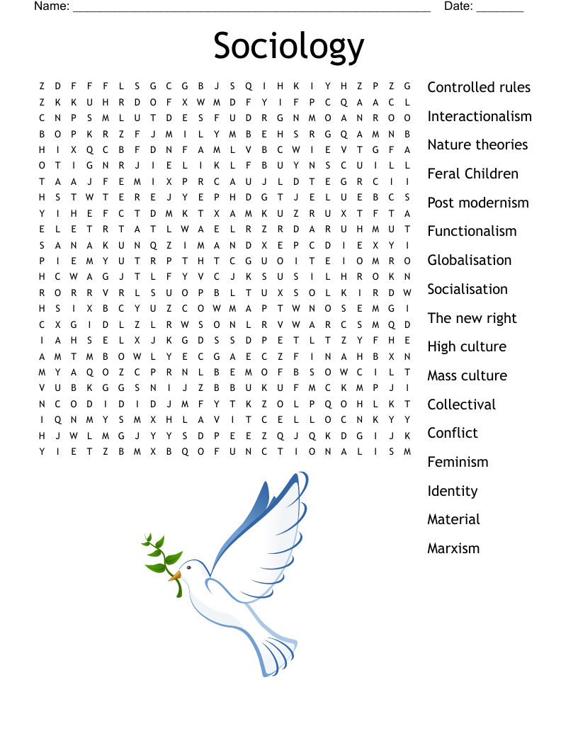 Sociology Word Search