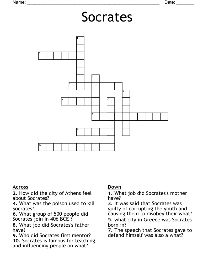 Socrates Crossword