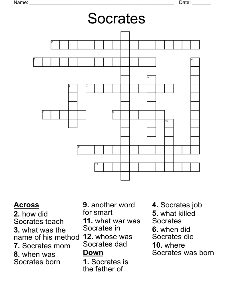 Socrates  Crossword