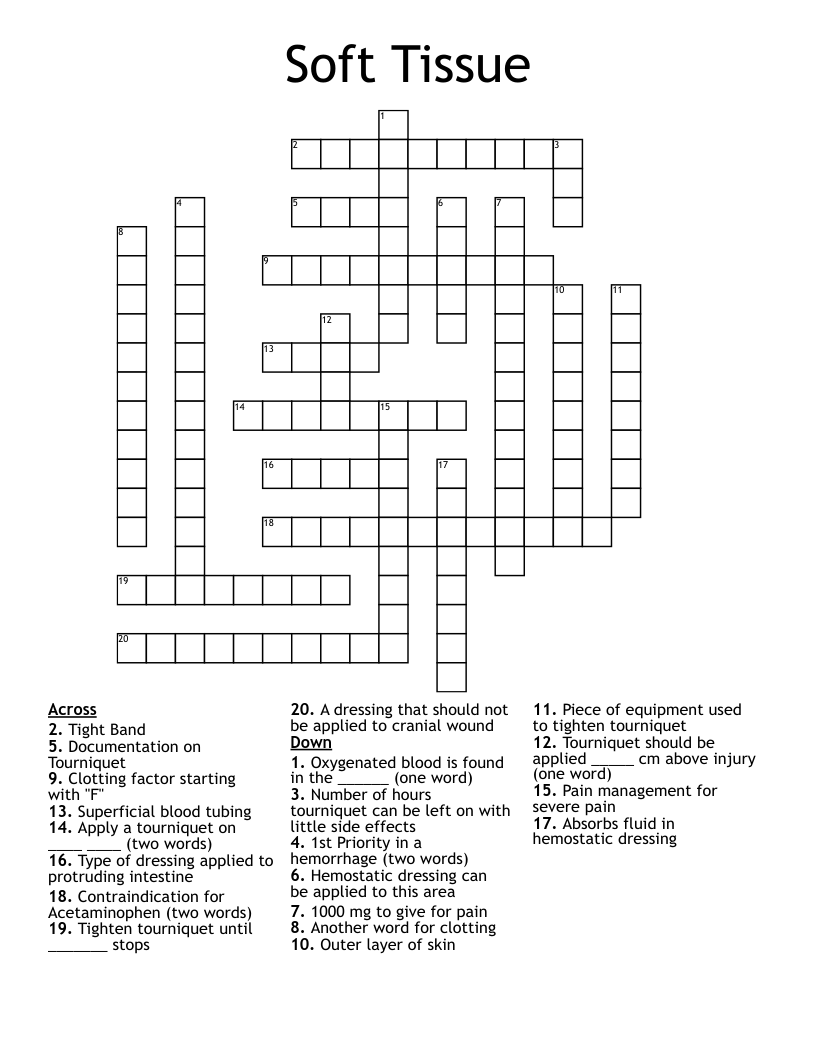 Soft Tissue Crossword