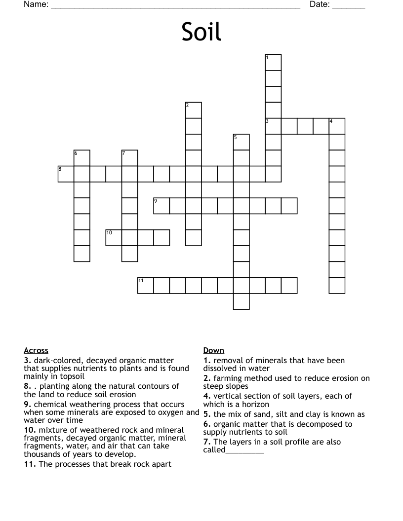 Soil Crossword