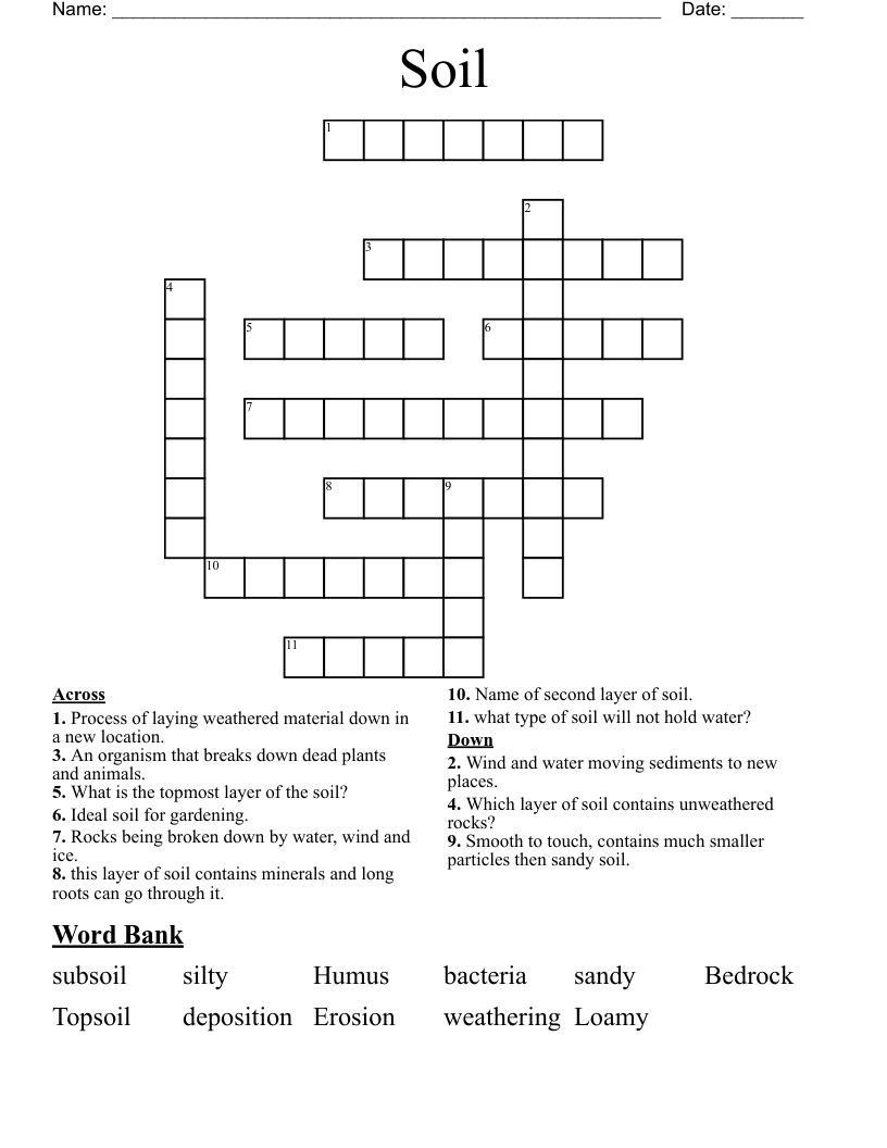 Soil Crossword