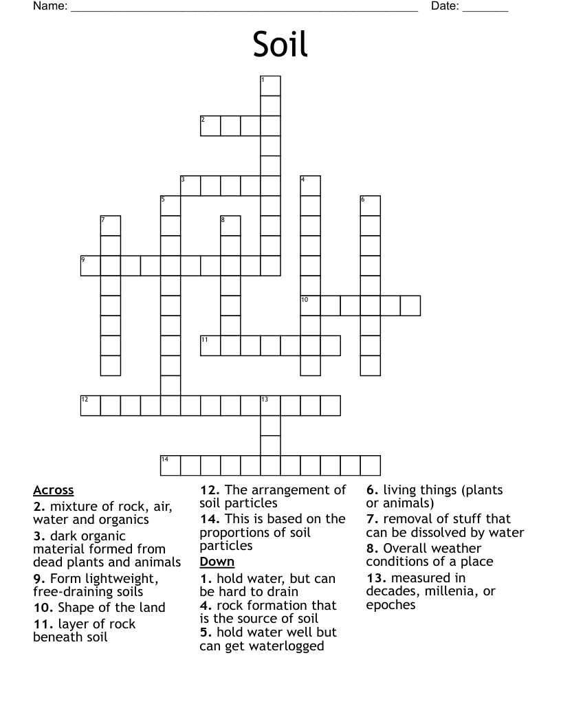 Soil Crossword