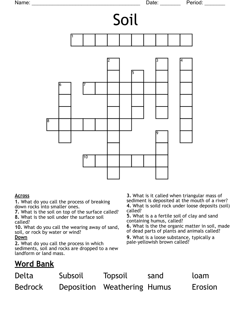 Soil Crossword