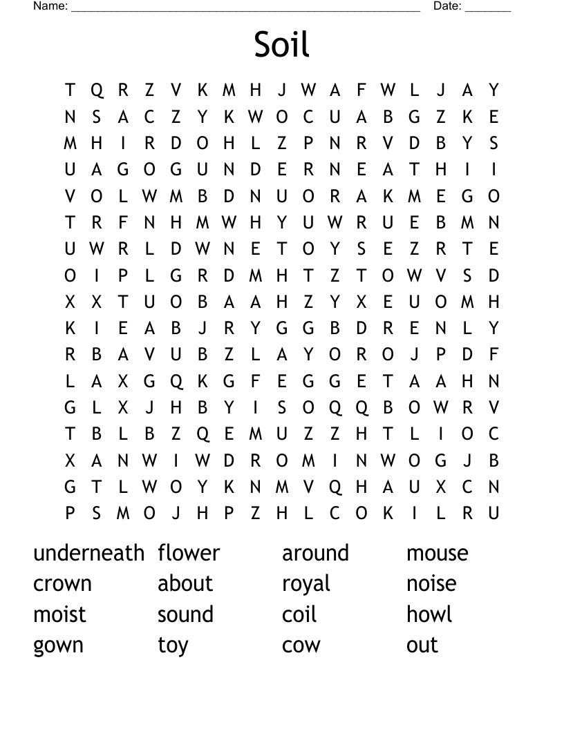 Soil Word Search