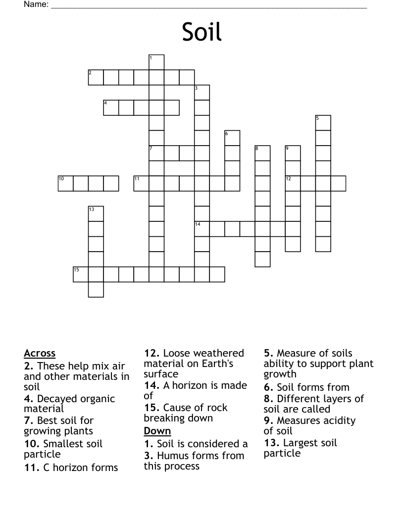 Soil Crossword