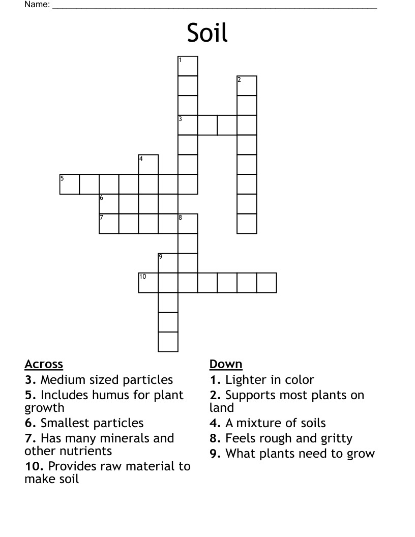 Soil Crossword
