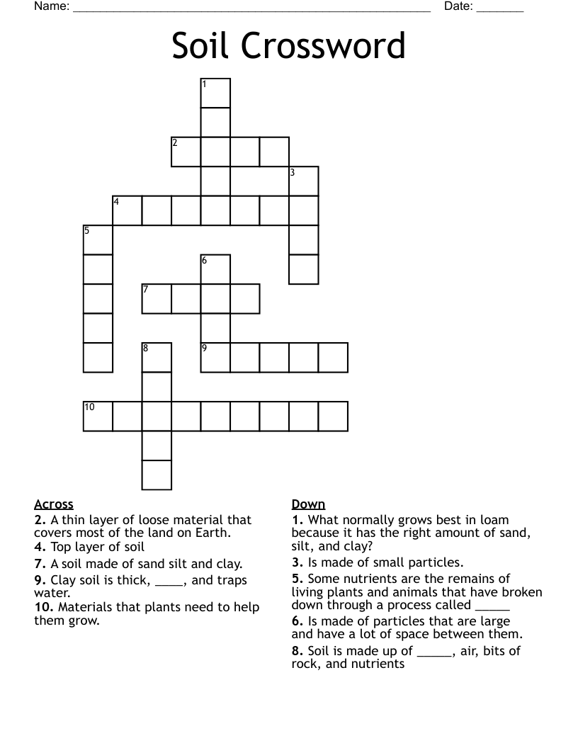 Soil Crossword