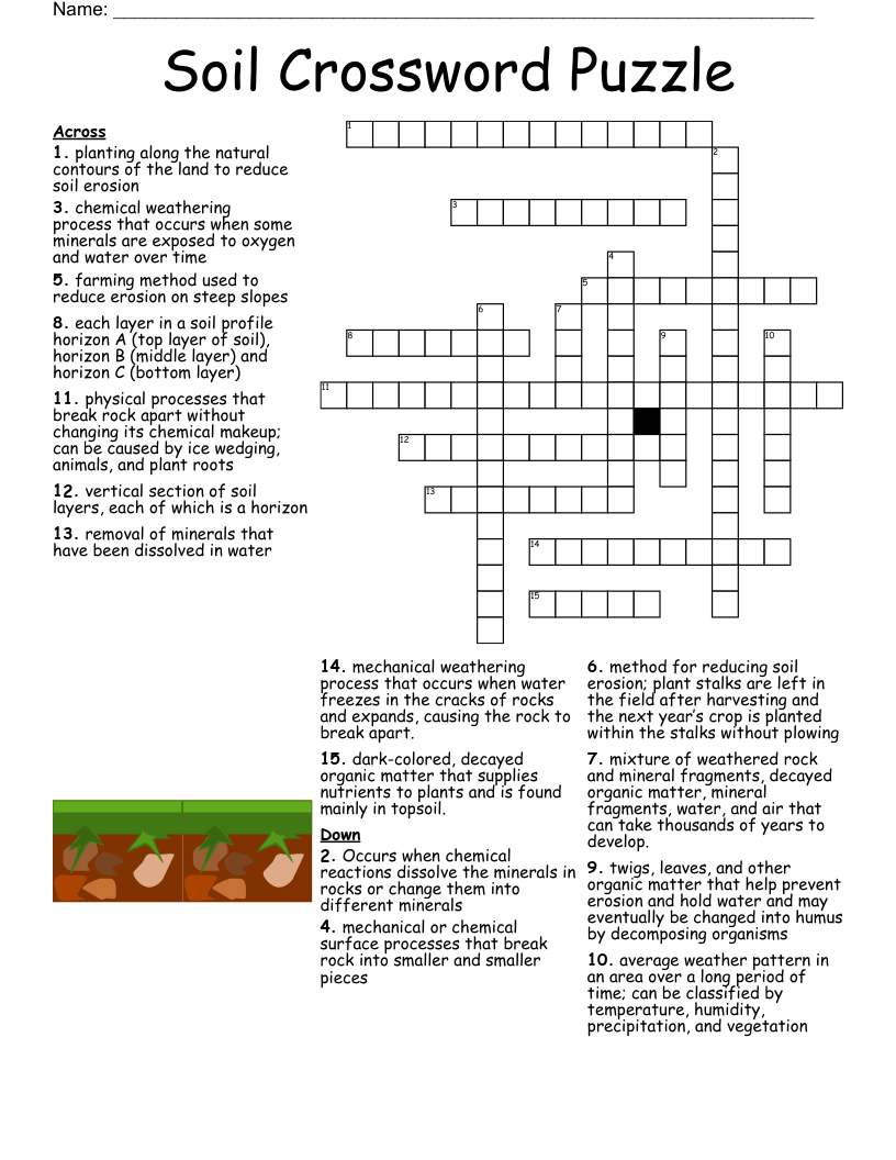 Soil Crossword Puzzle