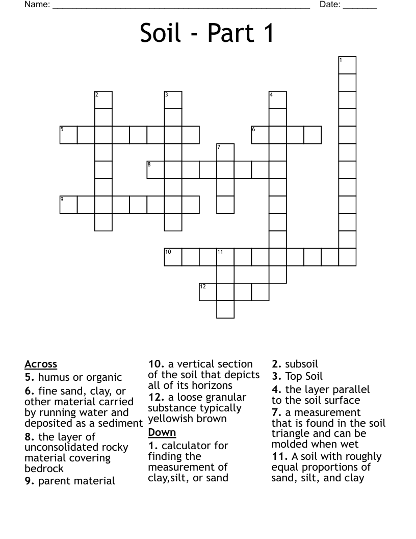 Soil - Part 1 Crossword