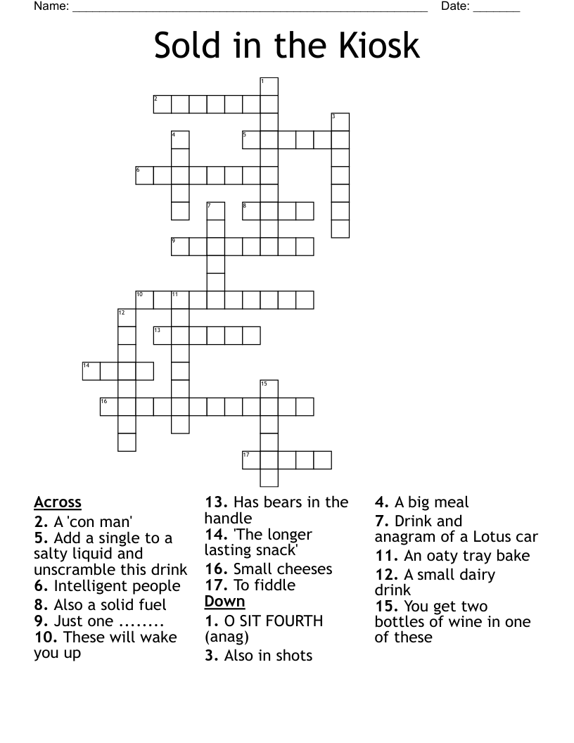 Sold in the Kiosk Crossword