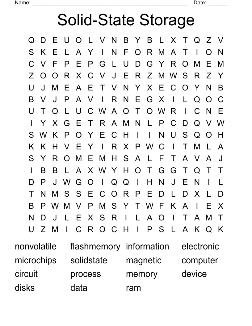 Solid-State Storage Word Search