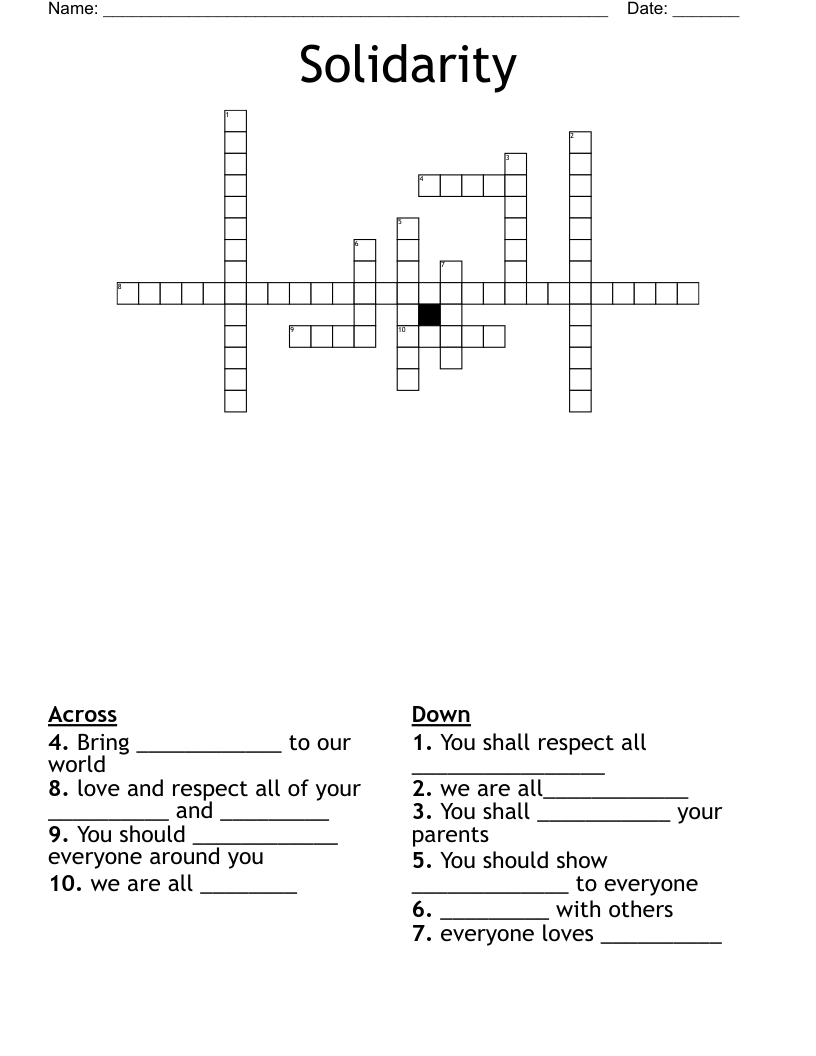 Solidarity  Crossword