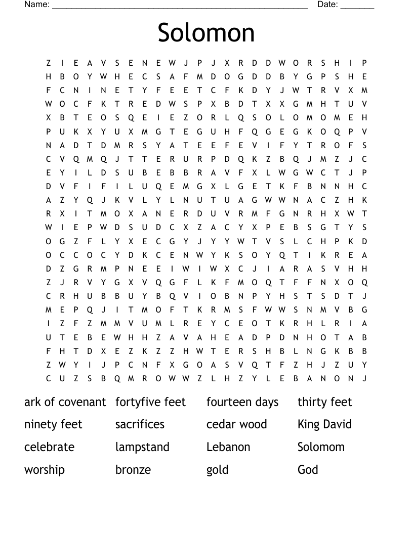 Solomon Word Search