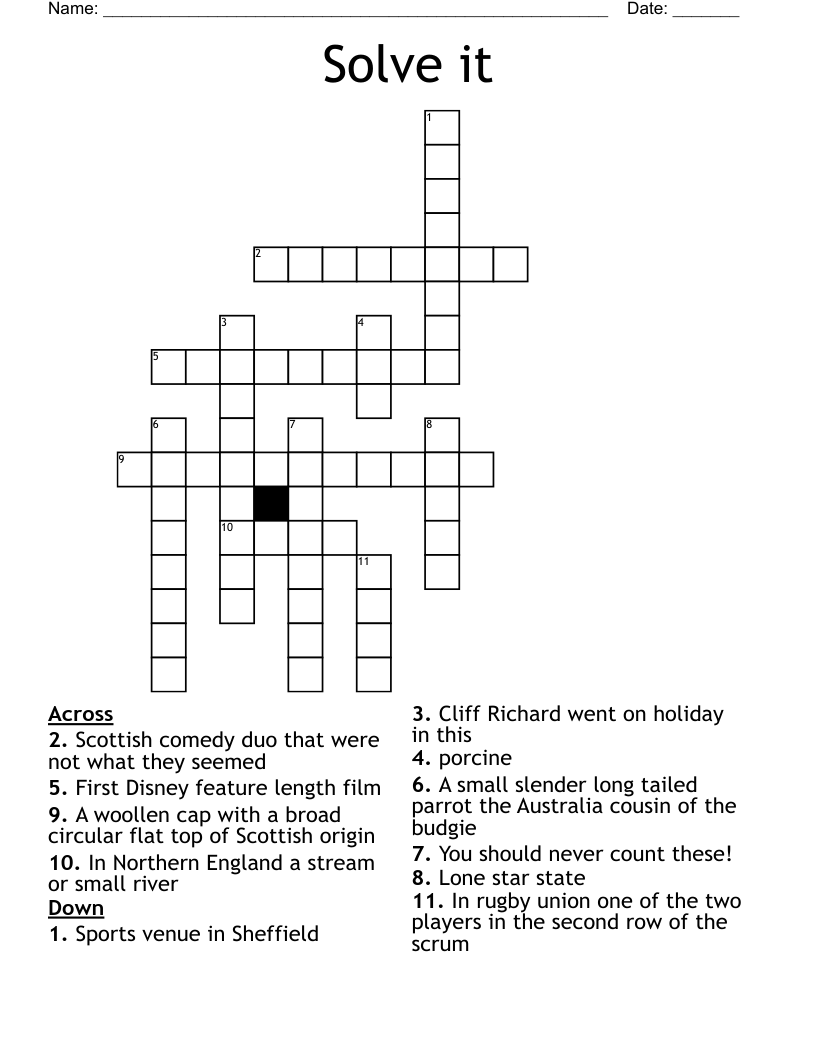 Solve it Crossword
