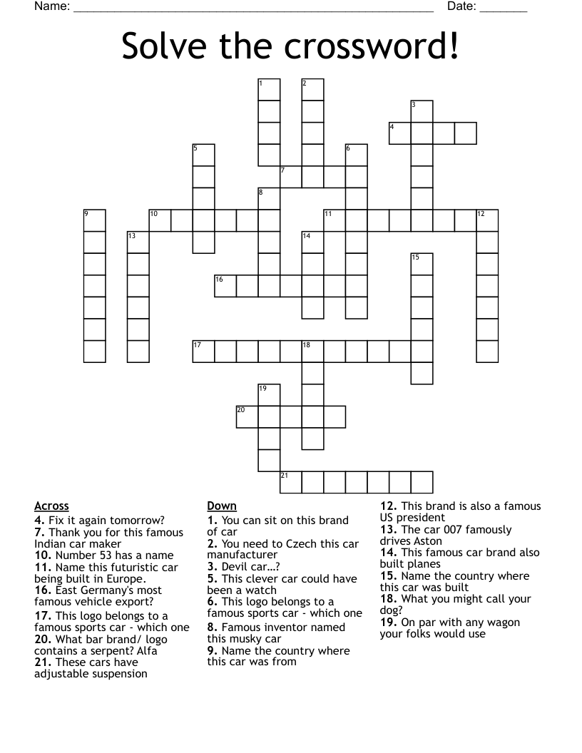 Solve the crossword!