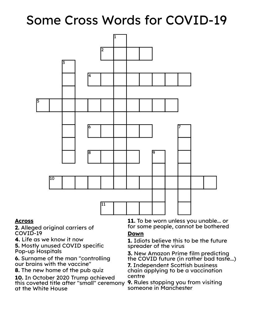 Some Cross Words for COVID-19
