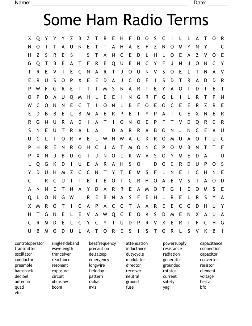 Some Ham Radio Terms Word Search