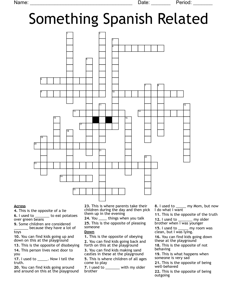 Something Spanish Related Crossword