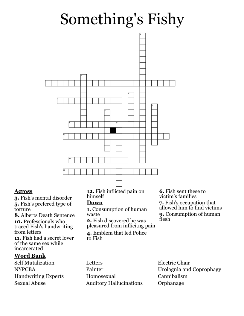 Something's Fishy  Crossword
