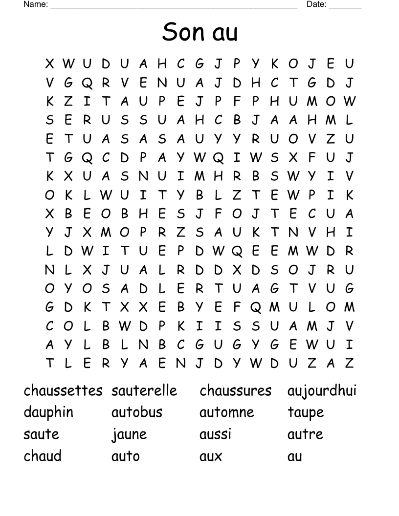 Son au Word Search