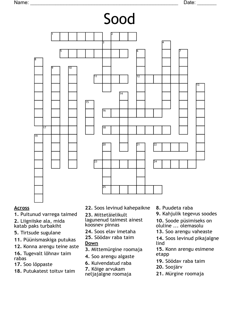 Sood Crossword