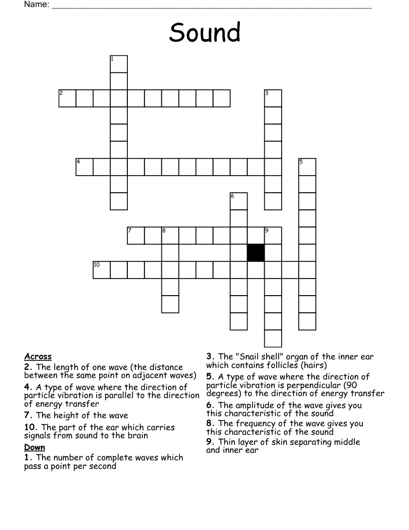 Sound Crossword