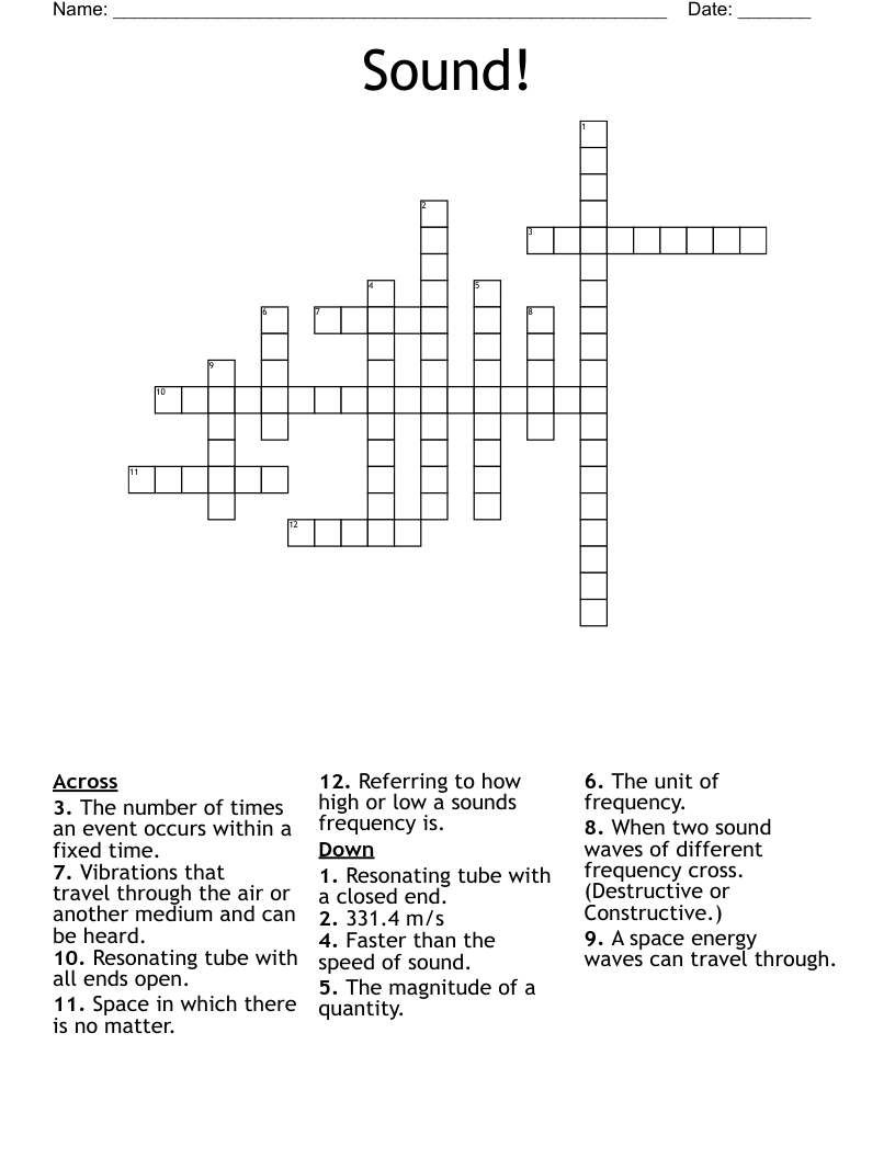 Sound! Crossword
