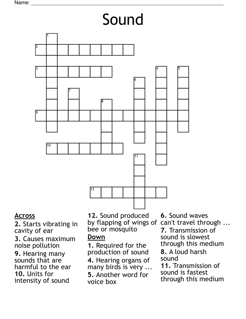 Sound Crossword