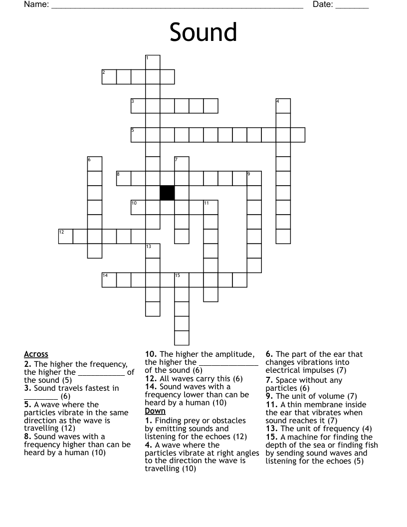 Sound Crossword