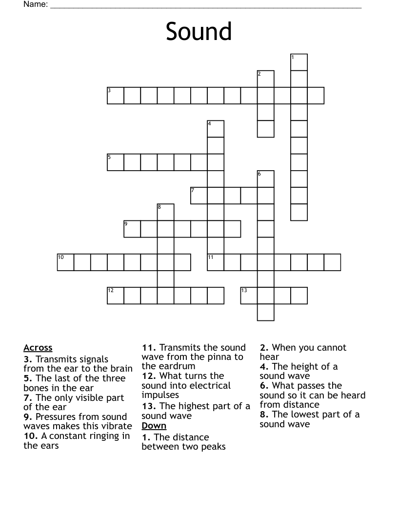 Sound Crossword