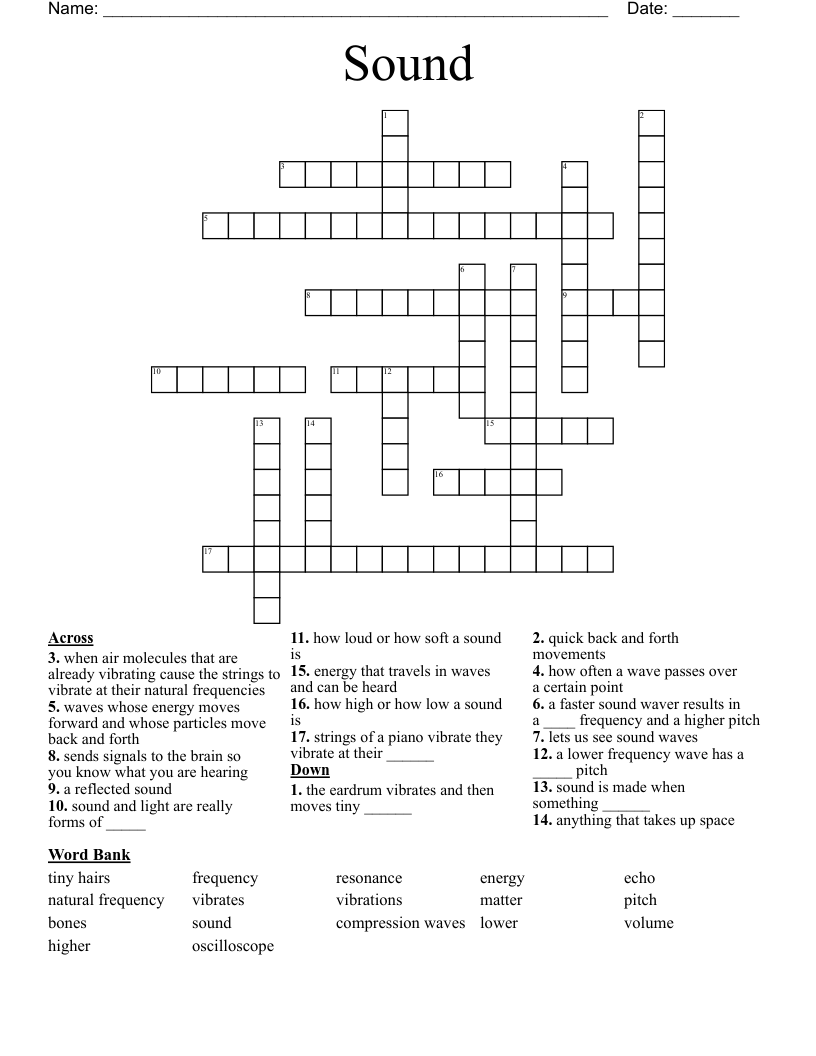 Sound Crossword