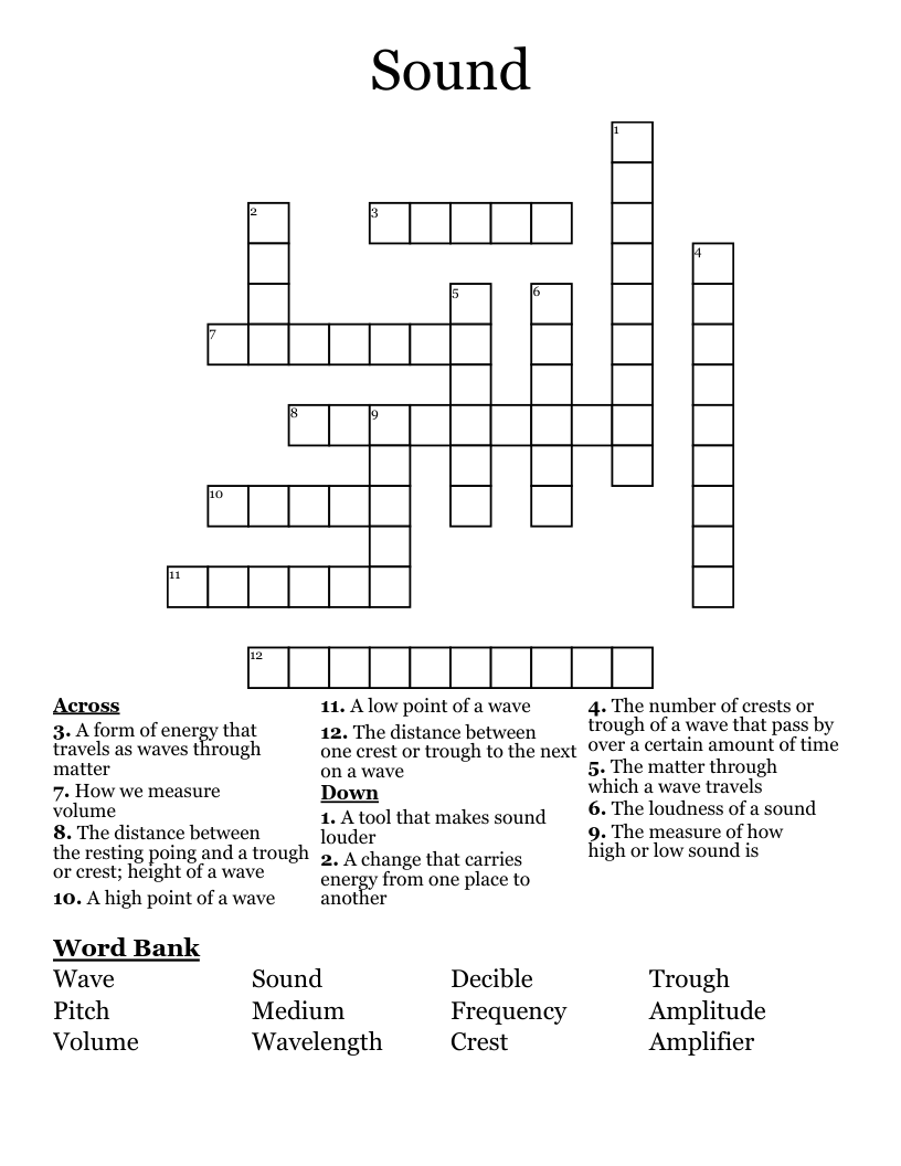 Sound Crossword